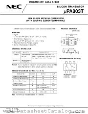 UPA803T-T1 datasheet pdf NEC