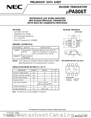 UPA806T datasheet pdf NEC