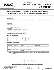 UPA831TC datasheet pdf NEC