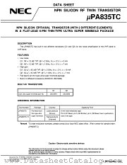UPA835TC datasheet pdf NEC
