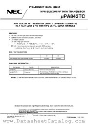 UPA843TC datasheet pdf NEC