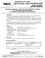 UPB1005K-E1 datasheet pdf NEC