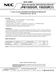 UPB1502GR-E1 datasheet pdf NEC