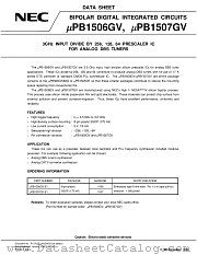 UPB1506GV datasheet pdf NEC