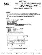UPC1490G datasheet pdf NEC