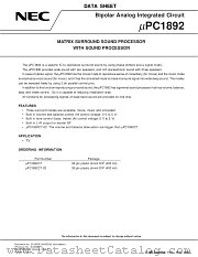 UPC1892 datasheet pdf NEC