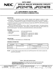 UPC2747TB datasheet pdf NEC