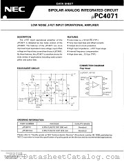 UPC4071 datasheet pdf NEC