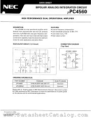 UPC4560C datasheet pdf NEC