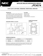 UPC4574 datasheet pdf NEC