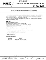 UPC7073GT datasheet pdf NEC