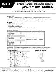UPC78M12AHF datasheet pdf NEC