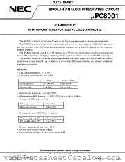 UPC8001 datasheet pdf NEC