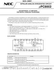 UPC8002GR datasheet pdf NEC
