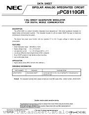 UPC8110GR datasheet pdf NEC