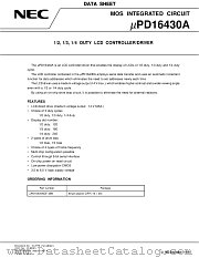 UPD16430AGF-3B9 datasheet pdf NEC