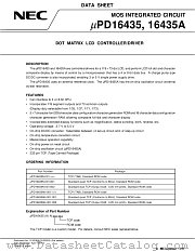 UPD16435A datasheet pdf NEC