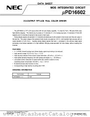 UPD16602N datasheet pdf NEC