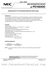 UPD16640CN datasheet pdf NEC