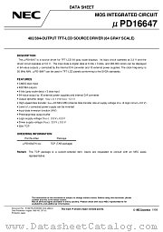 UPD16647 datasheet pdf NEC