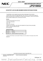 UPD16662 datasheet pdf NEC