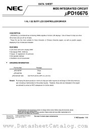 UPD16676GF-3BA datasheet pdf NEC