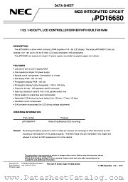 UPD16680W datasheet pdf NEC