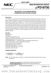 UPD16750 datasheet pdf NEC