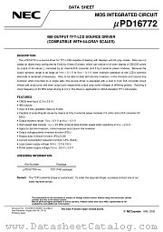 UPD16772 datasheet pdf NEC