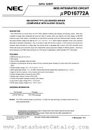 UPD16772A datasheet pdf NEC