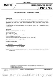 UPD16780 datasheet pdf NEC