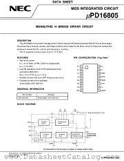 UPD16805 datasheet pdf NEC