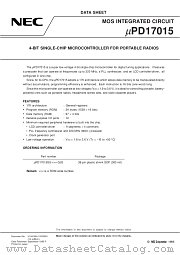 UPD17015 datasheet pdf NEC