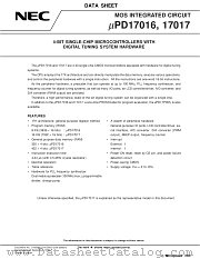 UPD17016 datasheet pdf NEC