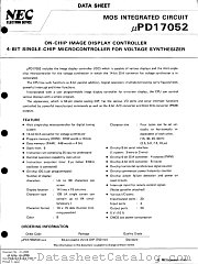 UPD17052CW datasheet pdf NEC