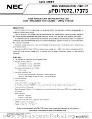 UPD17073 datasheet pdf NEC
