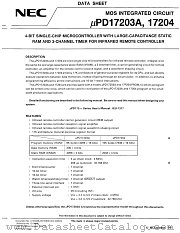 UPD17203AGC datasheet pdf NEC