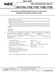 UPD17707GC datasheet pdf NEC