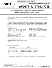 UPD17719GC datasheet pdf NEC