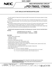 UPD178003GC datasheet pdf NEC