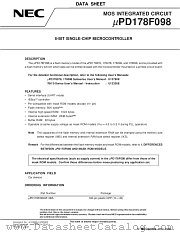 UPD178F098 datasheet pdf NEC