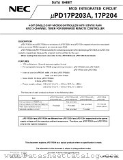 UPD17P203AGC-002-3BH datasheet pdf NEC