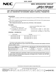 UPD17P207GF-001 datasheet pdf NEC