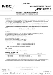 UPD17P218 datasheet pdf NEC