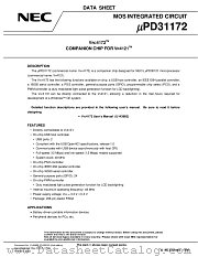 UPD31172 datasheet pdf NEC