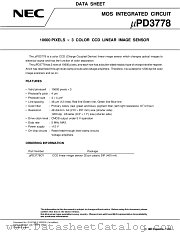 UPD3778 datasheet pdf NEC