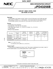UPD43256BGW-B12-9JL datasheet pdf NEC