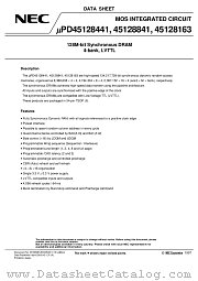 UPD45128841G5-A75 datasheet pdf NEC
