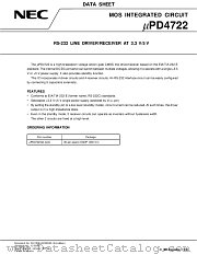 UPD4722 datasheet pdf NEC