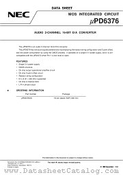 UPD6376GS datasheet pdf NEC